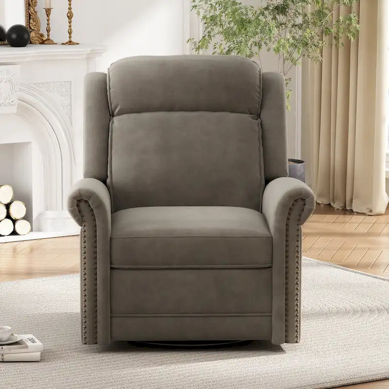 360 Swivel Velvet Recliner Chair