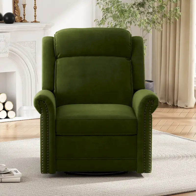 360 Swivel Velvet Recliner Chair