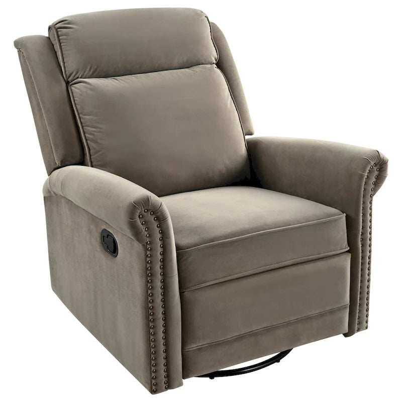 360 Swivel Velvet Recliner Chair