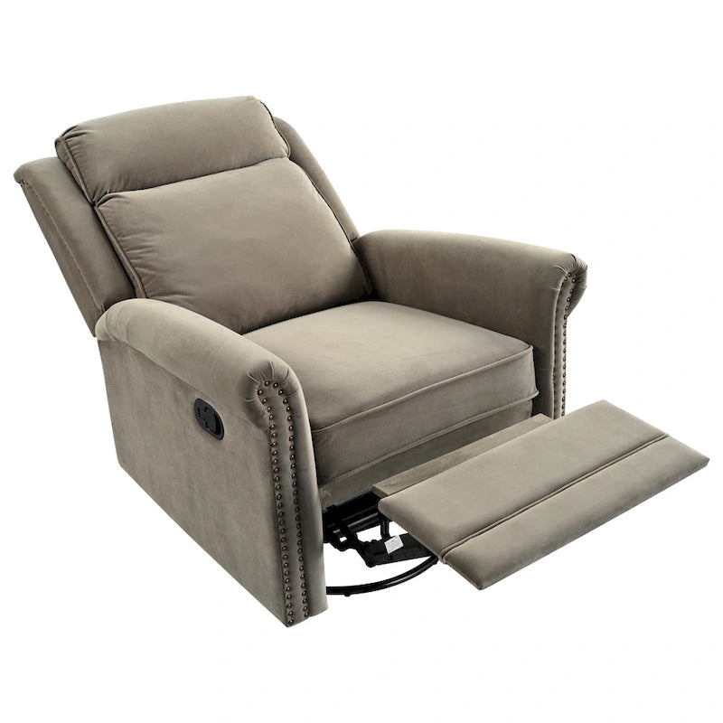 360 Swivel Velvet Recliner Chair