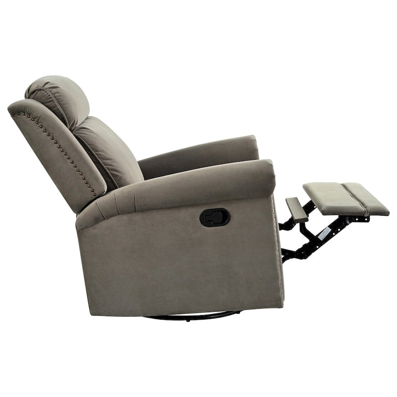 360 Swivel Velvet Recliner Chair