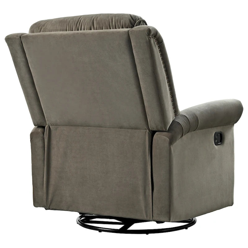 360 Swivel Velvet Recliner Chair