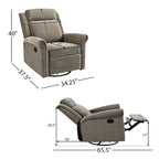 360 Swivel Velvet Recliner Chair