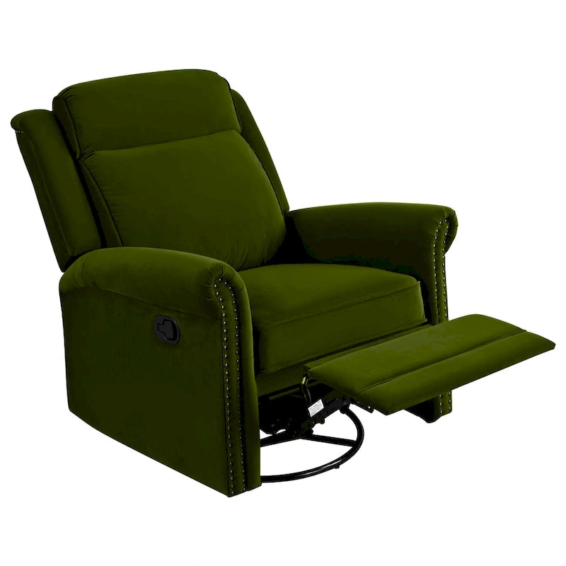 360 Swivel Velvet Recliner Chair