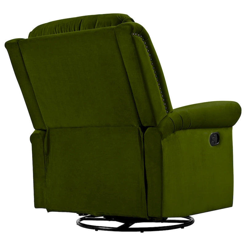 360 Swivel Velvet Recliner Chair