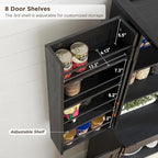 72-Inch Farmhouse Kitchen Pantry Storage Cabinet with Barn Doors