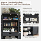 72-Inch Farmhouse Kitchen Pantry Storage Cabinet with Barn Doors
