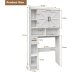 Over-the-Toilet Storage Cabinet with Open Shelves and Cabinet Doors