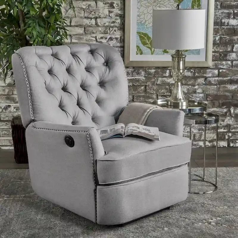 Tufted Fabric Power Recliner