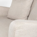 Beige Slipcover Two Seater Sofa