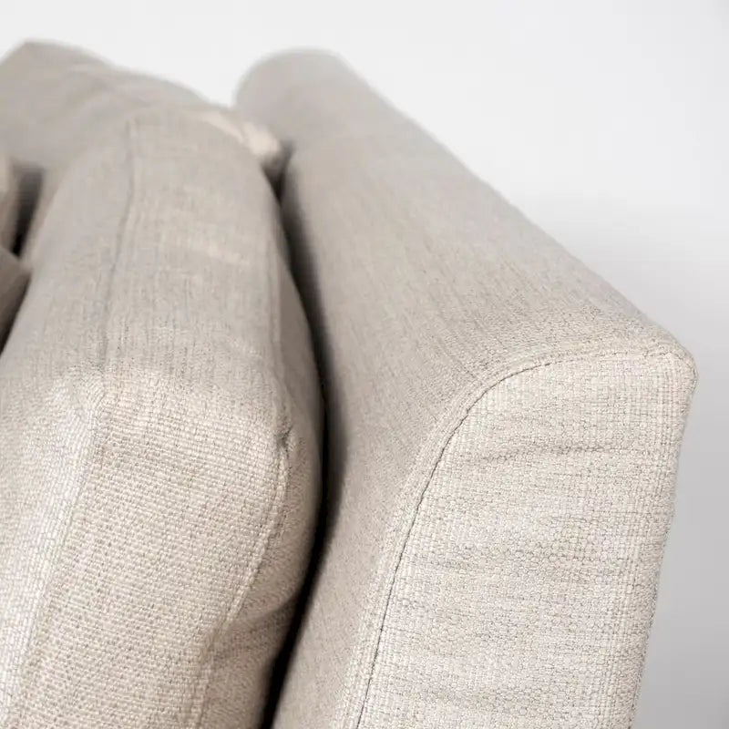 Beige Slipcover Two Seater Sofa