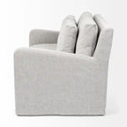 Beige Slipcover Two Seater Sofa