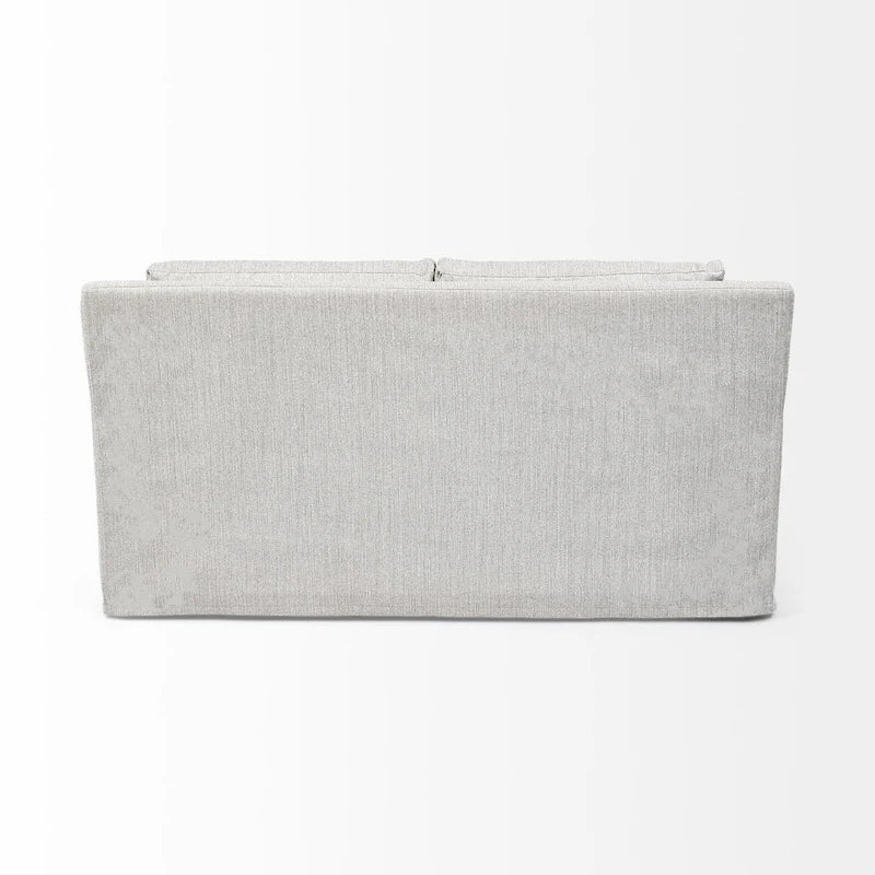 Beige Slipcover Two Seater Sofa