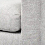 Beige Slipcover Two Seater Sofa