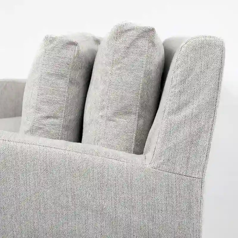 Beige Slipcover Two Seater Sofa