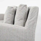 Beige Slipcover Two Seater Sofa