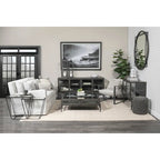 Beige Slipcover Two Seater Sofa