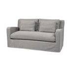 Beige Slipcover Two Seater Sofa