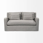 Beige Slipcover Two Seater Sofa