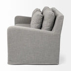 Beige Slipcover Two Seater Sofa
