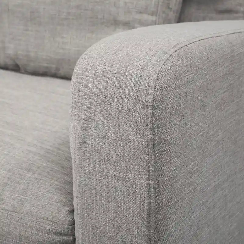 Beige Slipcover Two Seater Sofa