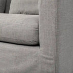 Beige Slipcover Two Seater Sofa