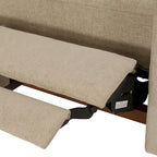 Upholstered Push-Back Recliner Chair with Rubberwood Legs