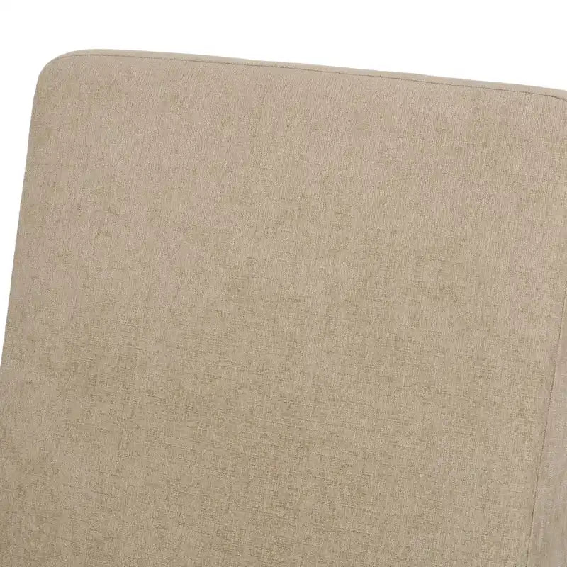 Upholstered Push-Back Recliner Chair with Rubberwood Legs