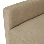 Upholstered Push-Back Recliner Chair with Rubberwood Legs