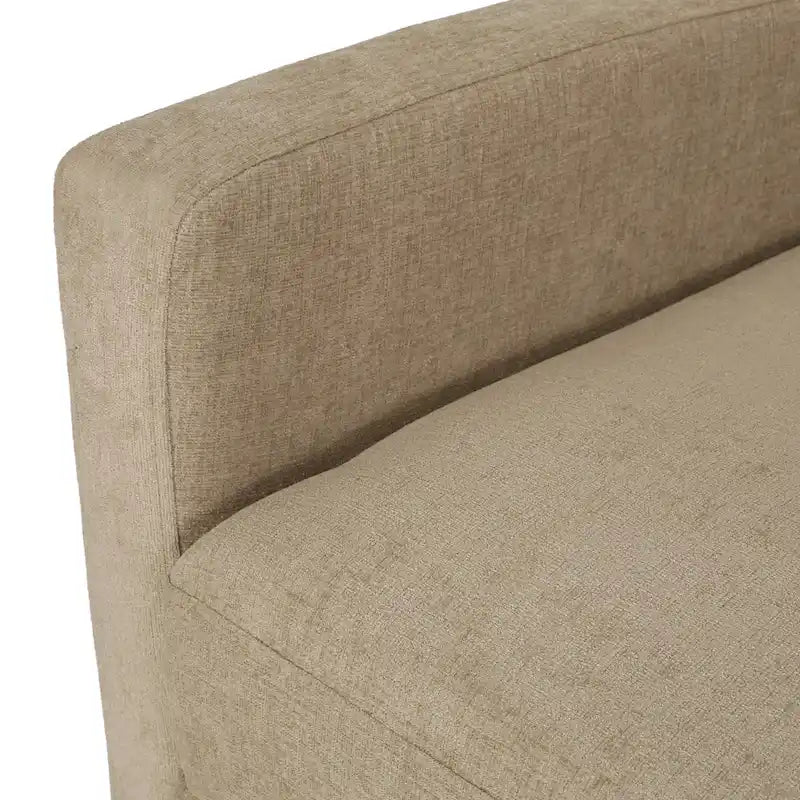 Upholstered Push-Back Recliner Chair with Rubberwood Legs