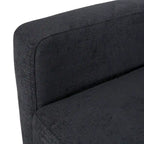 Upholstered Push-Back Recliner Chair with Rubberwood Legs