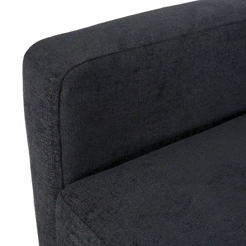 Upholstered Push-Back Recliner Chair with Rubberwood Legs