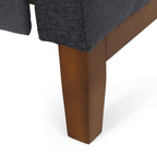 Upholstered Push-Back Recliner Chair with Rubberwood Legs