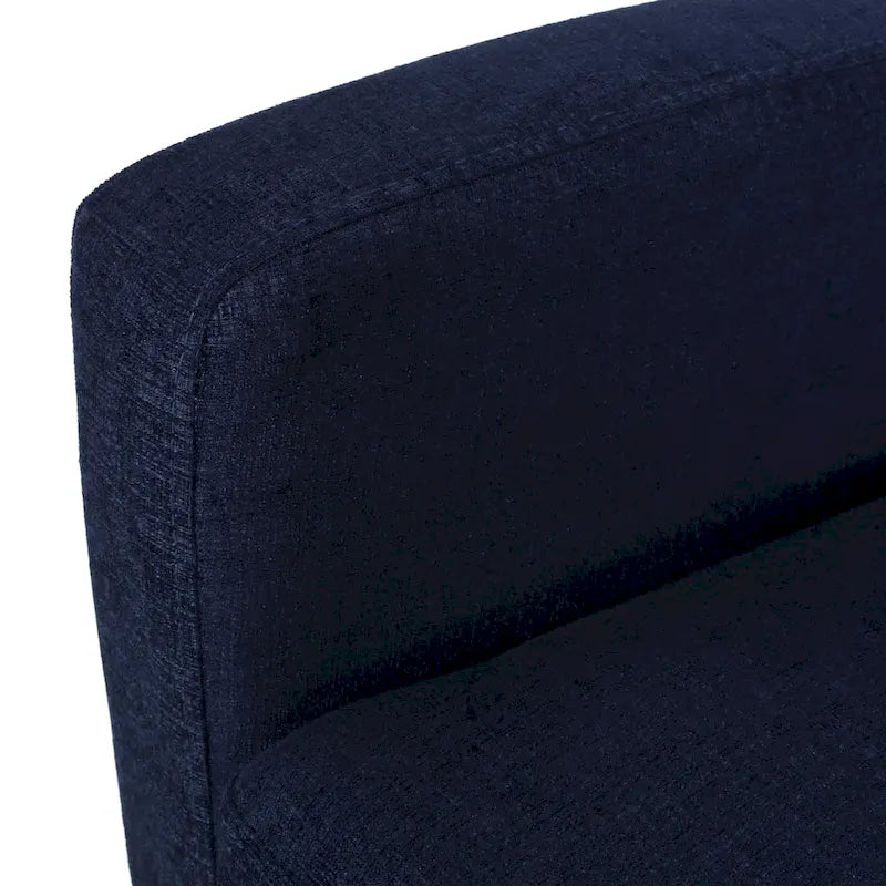 Upholstered Push-Back Recliner Chair with Rubberwood Legs