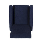 Upholstered Push-Back Recliner Chair with Rubberwood Legs