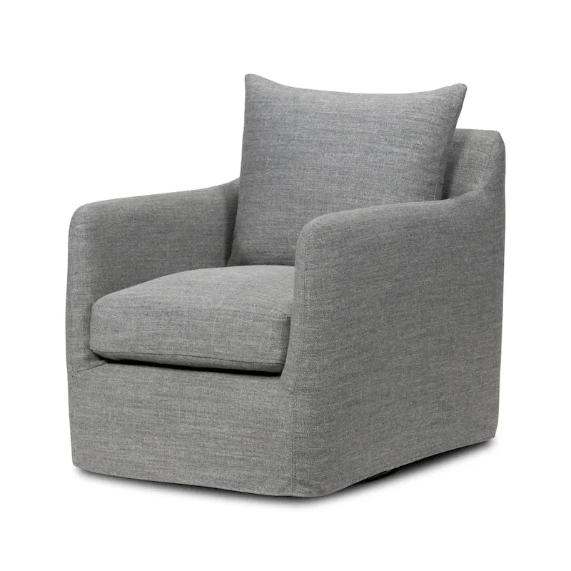 360° Swivel Accent Chair with Performance Fabric Slipcover