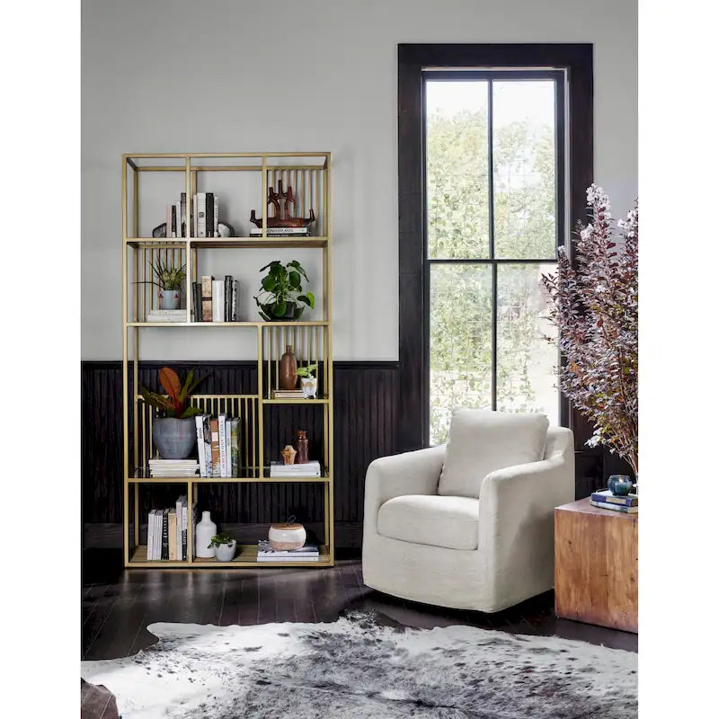 360° Swivel Accent Chair with Performance Fabric Slipcover