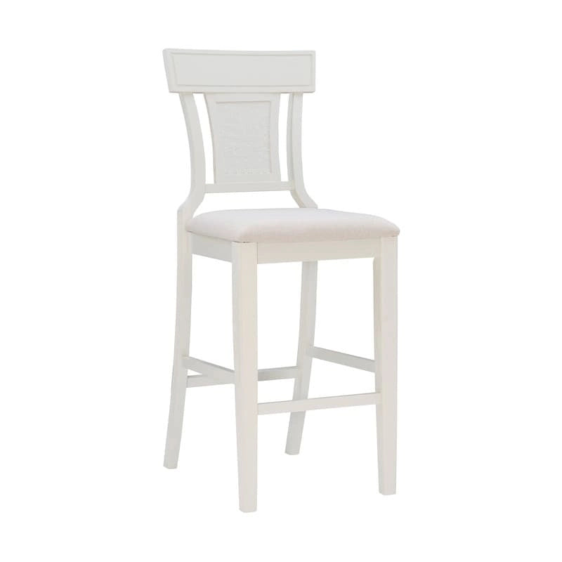 Handgefertigter Barhocker aus Rattan im Landhausstil