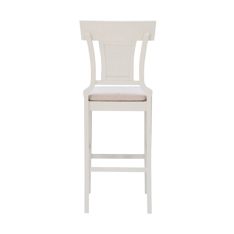 Handgefertigter Barhocker aus Rattan im Landhausstil