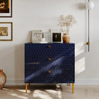 3-Drawer Dresser Chest with Metal Legs