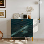 3-Drawer Dresser Chest with Metal Legs