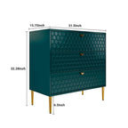 3-Drawer Dresser Chest with Metal Legs