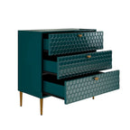 3-Drawer Dresser Chest with Metal Legs