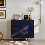 3-Drawer Dresser Chest with Metal Legs