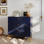 3-Drawer Dresser Chest with Metal Legs