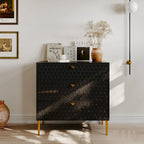 3-Drawer Dresser Chest with Metal Legs