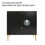 3-Drawer Dresser Chest with Metal Legs