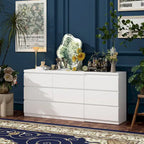9-Drawer White Storage Unit with Extendable Top