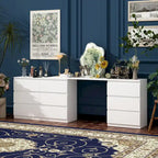 9-Drawer White Storage Unit with Extendable Top