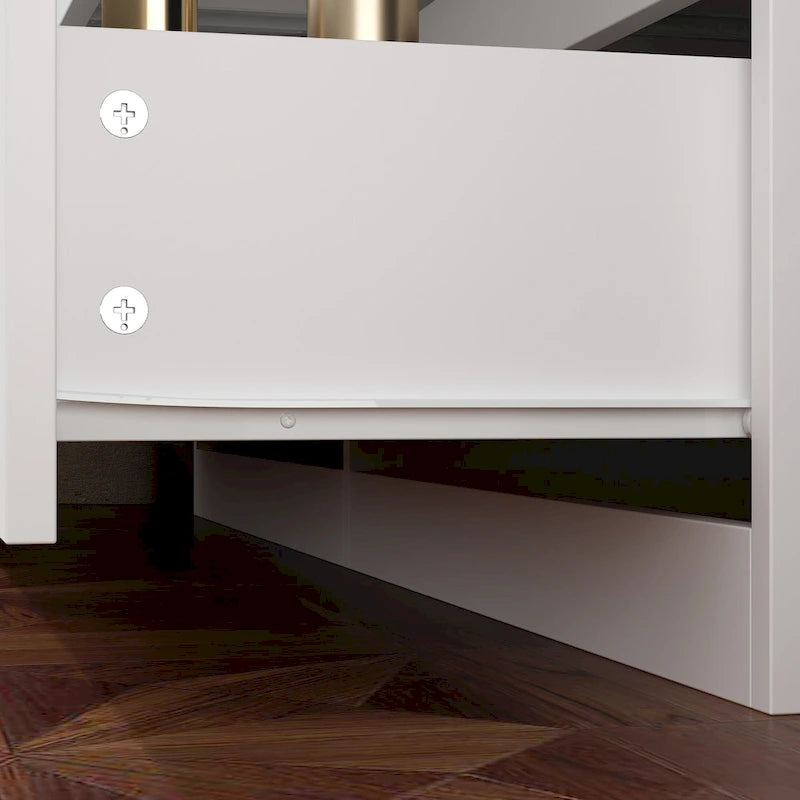 9-Drawer White Storage Unit with Extendable Top